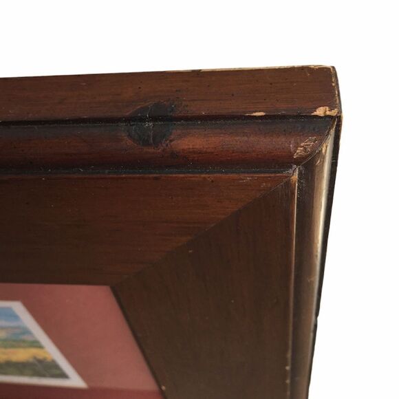 Artist Signed EB Webb Bernardus Lodge Watercolor in Matted Wood Frame - Picture 13 of 14